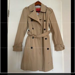 MNG Mango suit rare xxs belted trench coat tan brown Beige NWOT